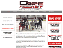 Tablet Screenshot of corehockey.com